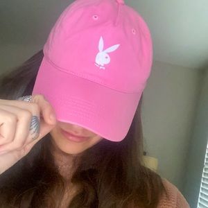 Pink Playboy bunny logo hat